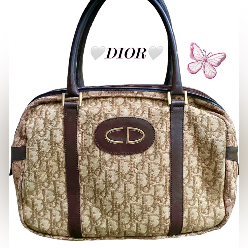 Rare Vtg Dior Oblique Jacquard Monogram Trotter Cross… - Gem